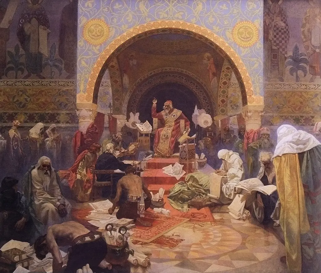 The Bulgarian Tsar Simeon in Detail Alphonse Mucha